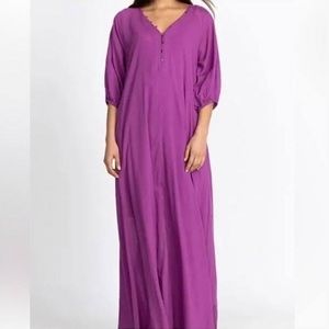 NWT Calme Johnny Was 3/4 Sleeve Raglan Button Slip Dress